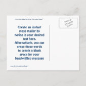 生きている愛巡航のカスタムの郵便はがき 案内ポストカード (裏面)