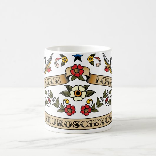 生きている愛神経科学 コーヒーマグカップ (中央)