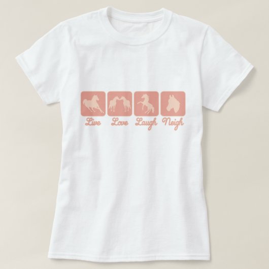 生きている愛笑いのいななき Tシャツ (デザイン正面)