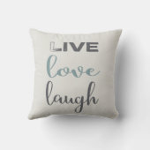生きている愛笑いのタイポグラフィ|の装飾用クッション クッション (裏面)