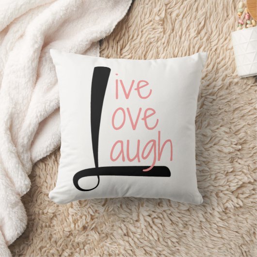 生きている愛笑いの枕、黒は白に及び上がりました クッション (ブランケット)