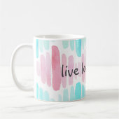 生きている愛笑いの水彩画のマグ コーヒーマグカップ (左)