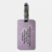 生きている愛笑いの荷物はラベンダーの花に付けます ラゲッジタグ (裏面縦)