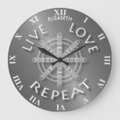 生きている愛繰り返しの仏教のSamsara Dukkhaのカルマ ラージ壁時計 (正面)