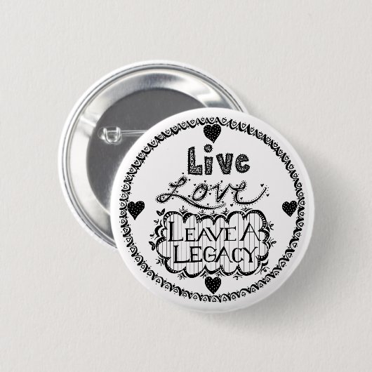 生きている愛許可遺産ボタン 缶バッジ (正面&裏面)