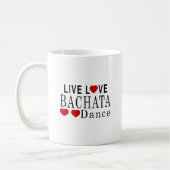 生きている愛BACHATAダンス コーヒーマグカップ (左)
