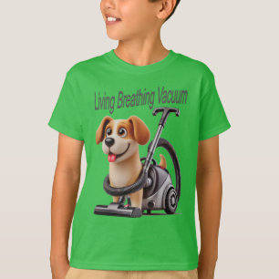 生きている掃除機の犬 Tシャツ