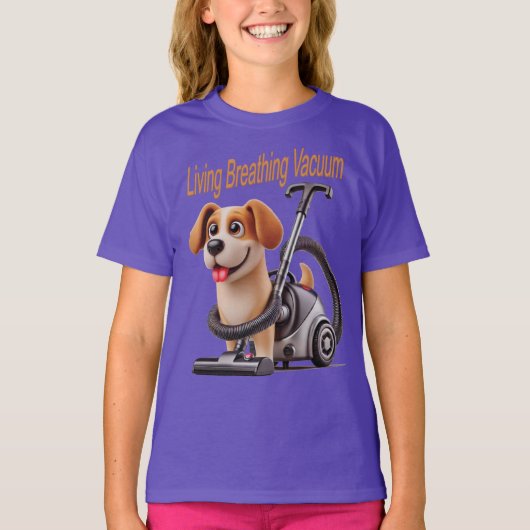 生きている掃除機の犬 Tシャツ (正面)