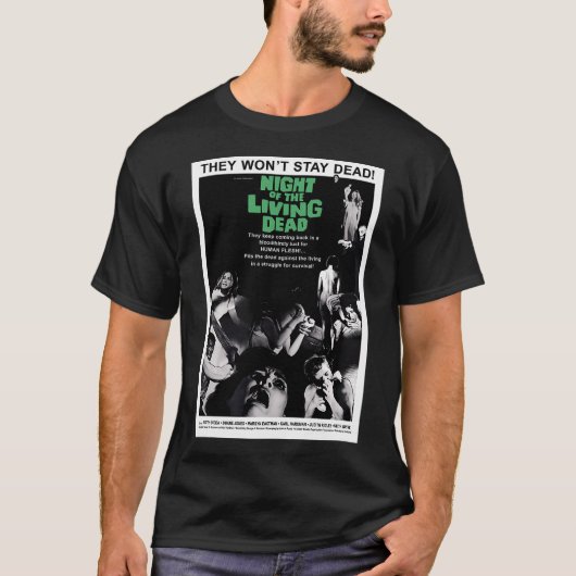 生きている死んだの夜クラシック Tシャツ (正面)