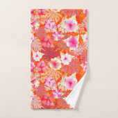 生きている珊瑚の熱帯プリント バスタオルセット (ハンドタオル)