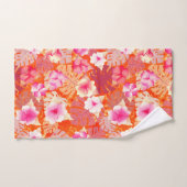 生きている珊瑚の熱帯プリント バスタオルセット (ハンドタオル)