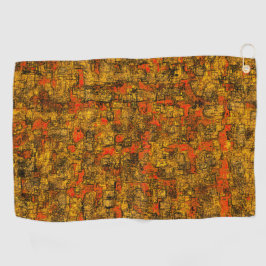 生きている珊瑚礁の色合いを持つバーチャルな木の樹皮 ゴルフタオル