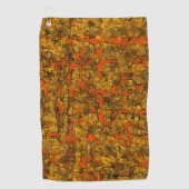 生きている珊瑚礁の色合いを持つバーチャルな木の樹皮 ゴルフタオル (正面)