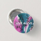 生きている生きた 缶バッジ (正面&裏面)