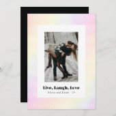 生きている笑いの愛 | カップルギロシェホリデーカード シーズンカード (正面/裏面)