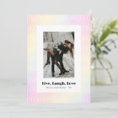 生きている笑いの愛 | カップルギロシェホリデーカード シーズンカード (スタンド正面)