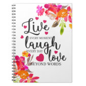 生きている笑いの愛 ノートブック (正面)