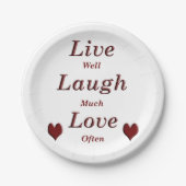 生きている笑いの愛 ペーパープレート (正面)