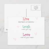 生きている笑いの愛 ポストカード (正面/裏面)