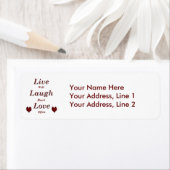 生きている笑いの愛 ラベル (インサイチュ)