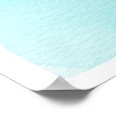 生きている笑いの愛 |青グラデーションやる気を起こさせる ポスター (角)