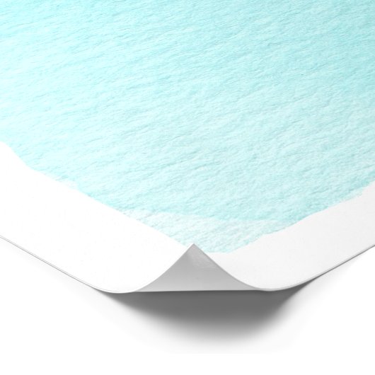 生きている笑いの愛 |青グラデーションやる気を起こさせる ポスター (角)