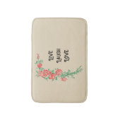 生きている笑い愛ばら色パターンバス・マット バスマット (正面縦)