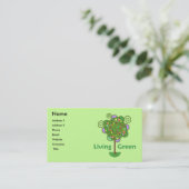 生きている緑の名刺 名刺 (スタンド正面)