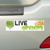 生きている緑 バンパーステッカー (車上)