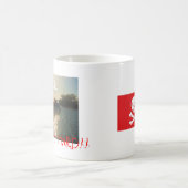 "生きている自由の魚の懸命!!" カスタマイズコーヒー・マグ- コーヒーマグカップ (中央)