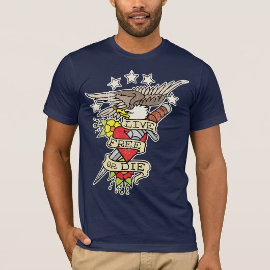 生きている自由またはワイシャツ死にます Tシャツ (正面)
