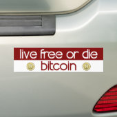 生きている自由または死にます バンパーステッカー (車上)