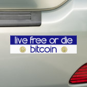 生きている自由または死にます バンパーステッカー (車上)