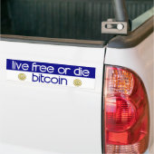 生きている自由または死にます バンパーステッカー (トラック上)