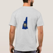 生きている自由または死にます Tシャツ (裏面)