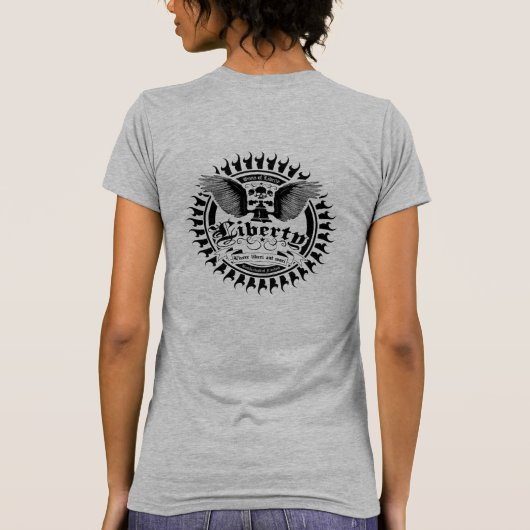 生きている自由またはTシャツ死にます Tシャツ (裏面)