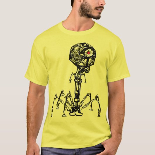 生きている色のSteampunk_Phage Tシャツ (正面)