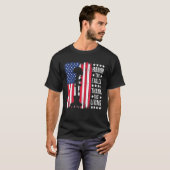 生きている落ちた米国感謝してい国旗のMemoriaを称える Tシャツ (正面フル)