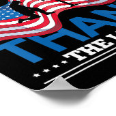 生きている落ちた米国感謝してい国旗Memoriaを称える ポスター (角)