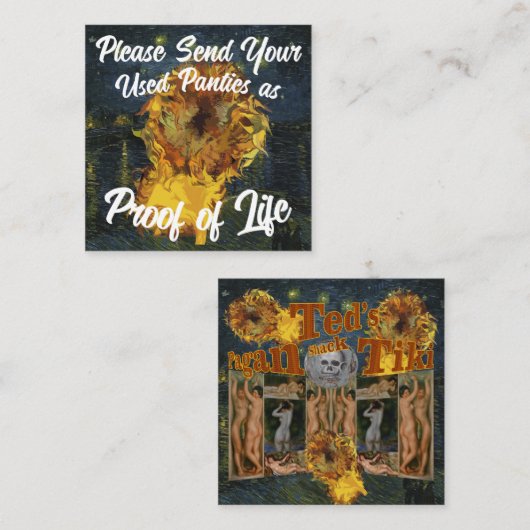 生きている証として使ったパンティーを送ってください エンクロージャーカード