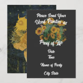 生きている証として使ったパンティーを送ってください 招待状 (正面/裏面)