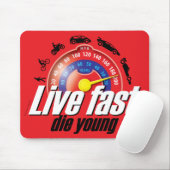 生きている速い若者死にます マウスパッド (マウス)