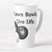 生きている遊と芝生の鉢 カフェラテマグ (右アングル)