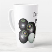 生きている遊と芝生の鉢 カフェラテマグ (左アングル)