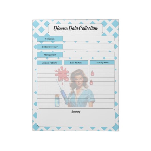 生きている_つの疾患データ収集のために ノートパッド (回転)