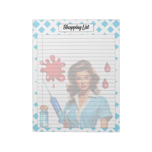 生きている_人のショッピング ノートパッド (回転)