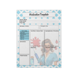 生きている_個の投薬テンプレート ノートパッド