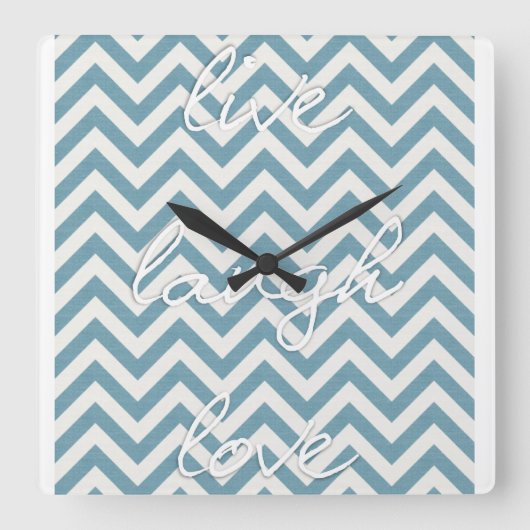 生きている、笑い及び愛 スクエア壁時計 (正面)