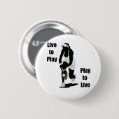 生きているTennisChick遊ぶため 缶バッジ (正面&裏面)