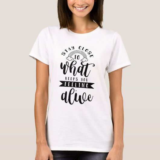 生きてい保るよ感じうな Tシャツ (正面)